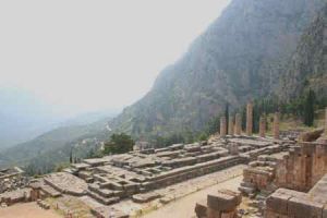 The temple at Delphi